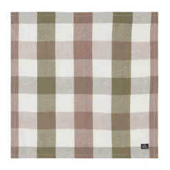 Lexington Checked Linen/Cotton fabric napkin 50x50 cm, Olive Green Sale
