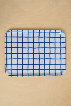 Fine Little Day Checked tray 33x43 cm, Blue Outlet