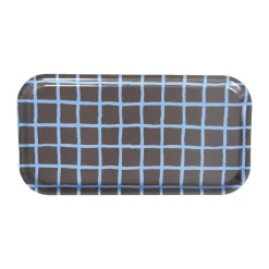 Fine Little Day Checkered tray 22x43 cm, Brown BrownBlue Clearance