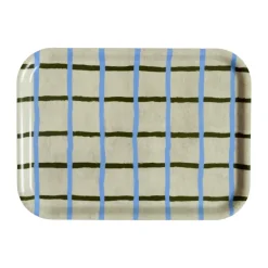 Fine Little Day Checkered tray 20x27 cm, Pistachio GreyBlue Sale