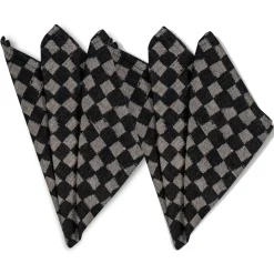 Byon Checki fabric napkin 2-pack, Black New
