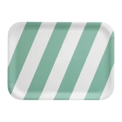 Muurla Checks & Stripes tray 20x27 cm, Mint Green Discount