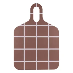Muurla Checks & Stripes tray 30x44 cm, Brown-beige Multi Hot