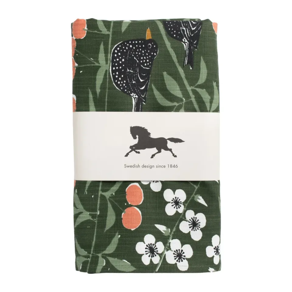 Almedahls Cherry Garden tablecloth, Dark , 145x250 cm Green Clearance
