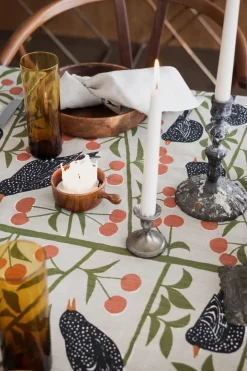 Almedahls Cherry Garden tablecloth, , 145x250 cm Beige New