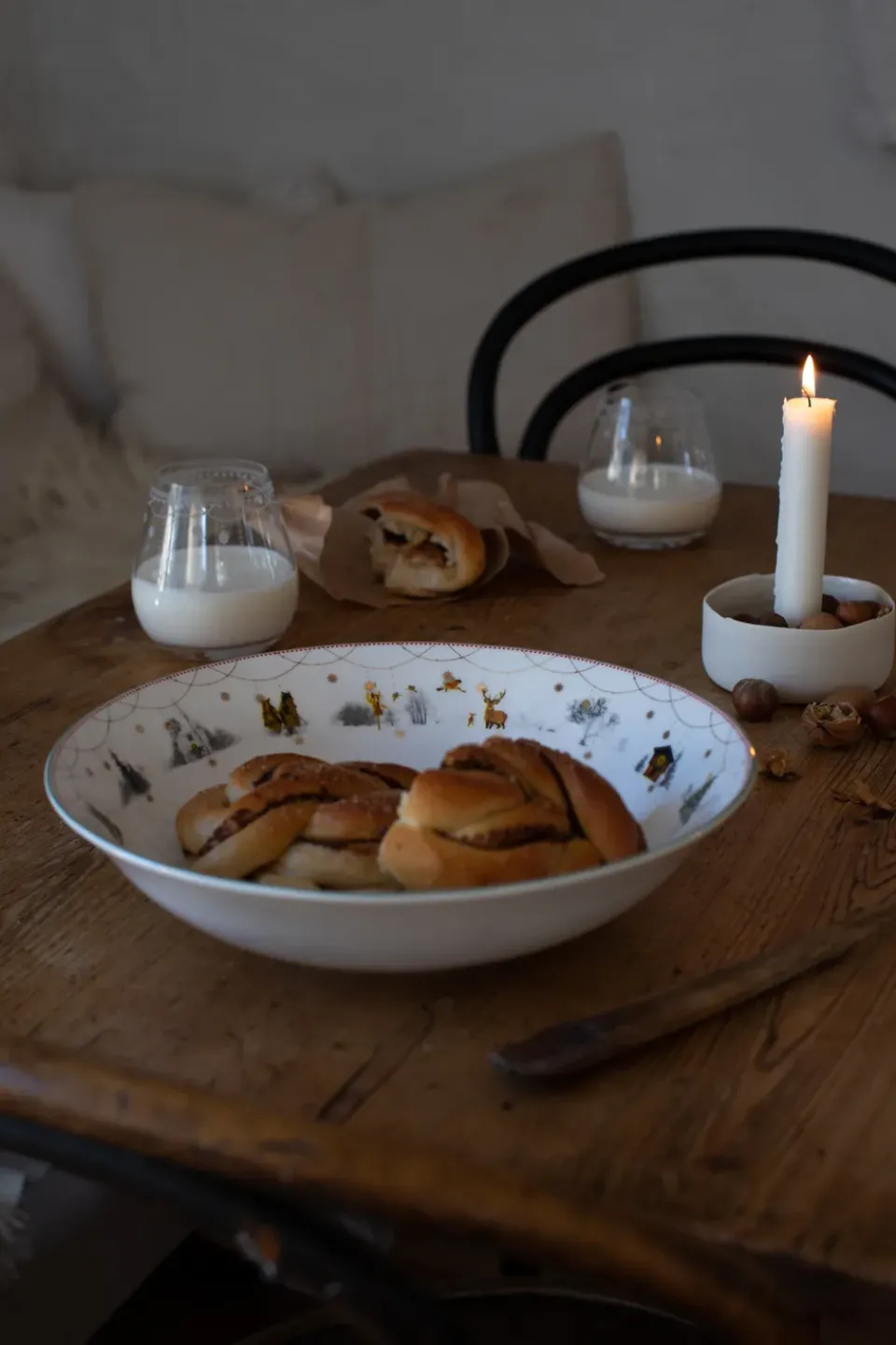 Wik & Walsøe Christmas morning serving bowl low , Ø27 cm MultiWhite Sale