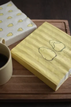 DBKD Chubby chicken stripe paper napkins 20-pack, Cream, 33x33 cm BeigeGrey Sale