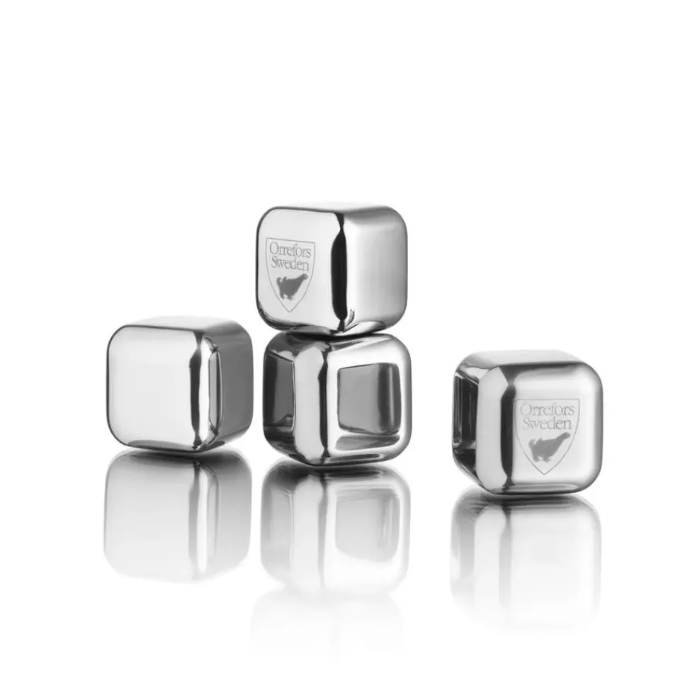 Orrefors City whiskey stones 4-pack, stainless steel Silver-coloured Best