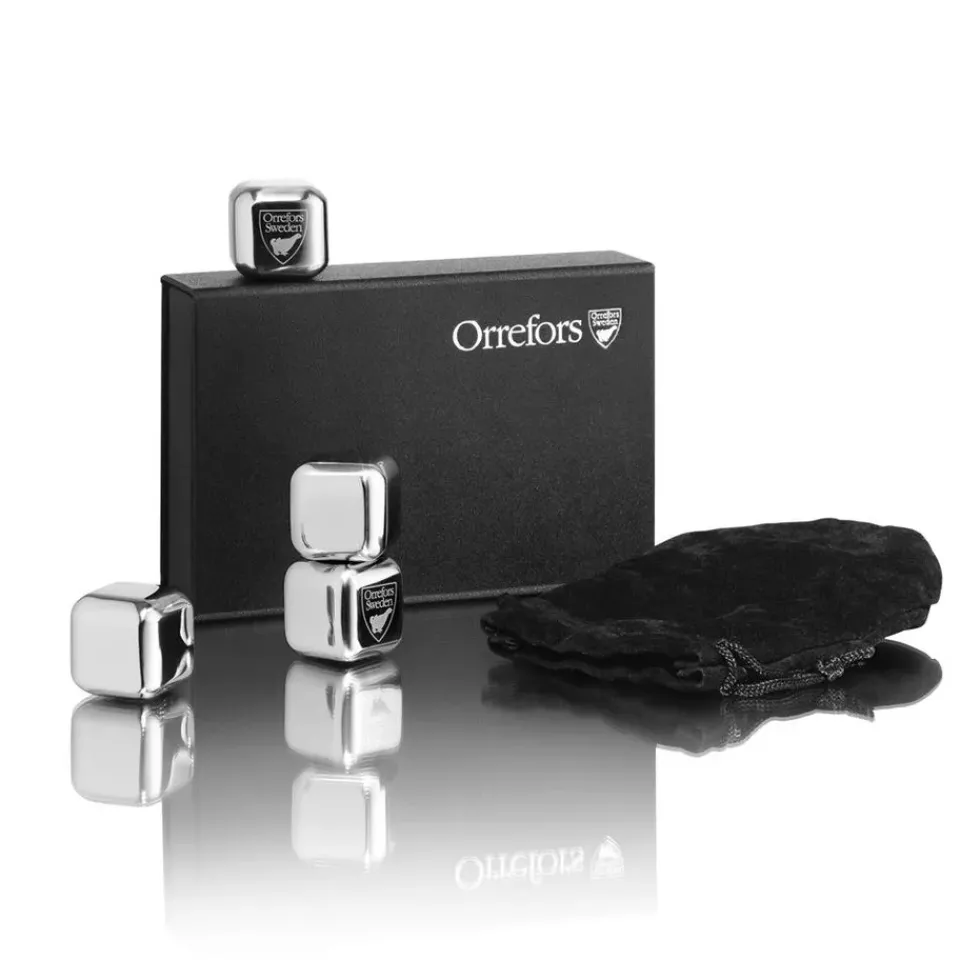 Orrefors City whiskey stones 4-pack, stainless steel Silver-coloured Best