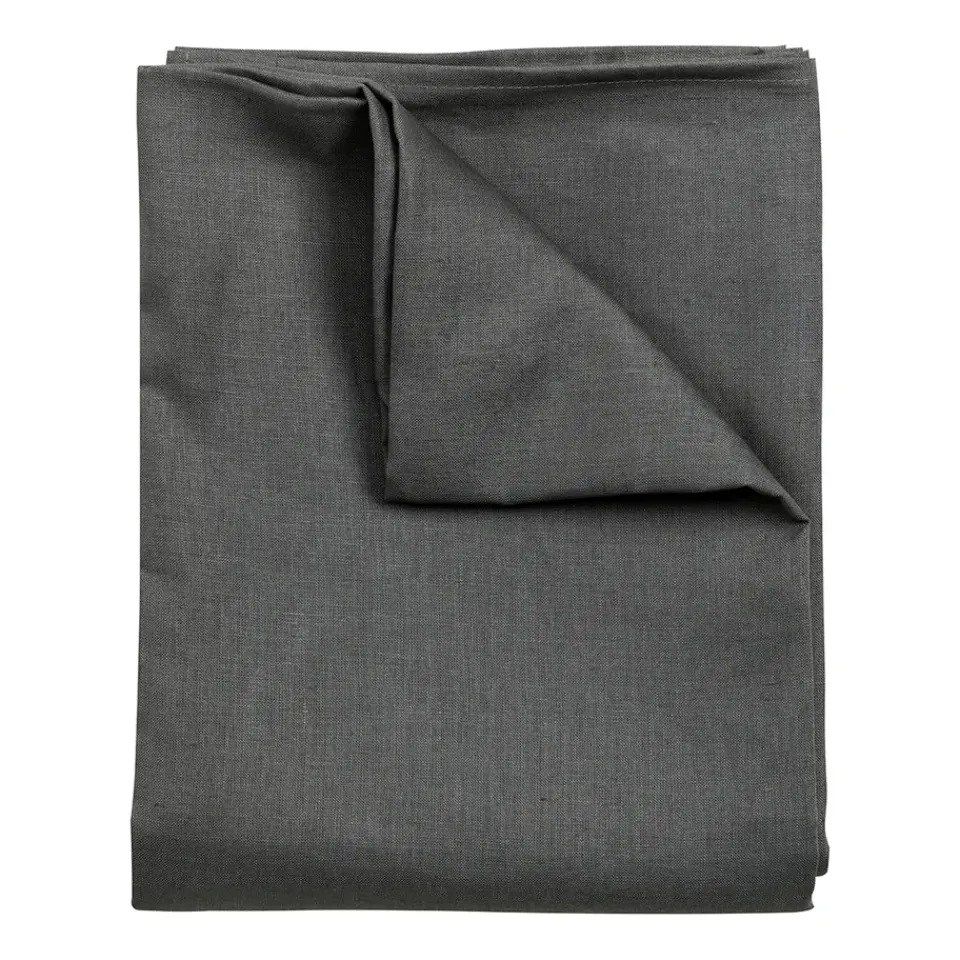 Scandi Living Clean linen table cloth 145x350 cm , Charcoal Grey Outlet