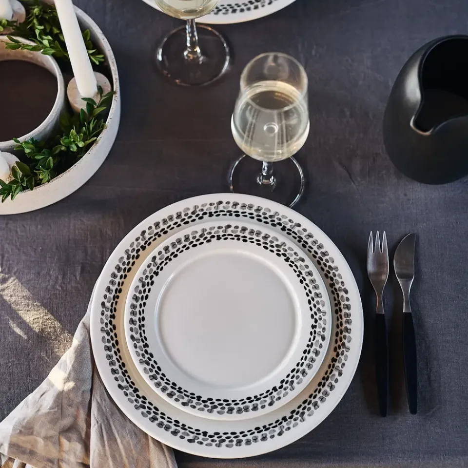 Scandi Living Clean linen table cloth 145x350 cm , Charcoal Grey Outlet