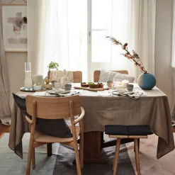 Scandi Living Clean linen table cloth 145x350 cm , Sand Beige Outlet