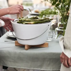 Scandi Living Clean linen table cloth 145x350 cm , Dusty Green Clearance