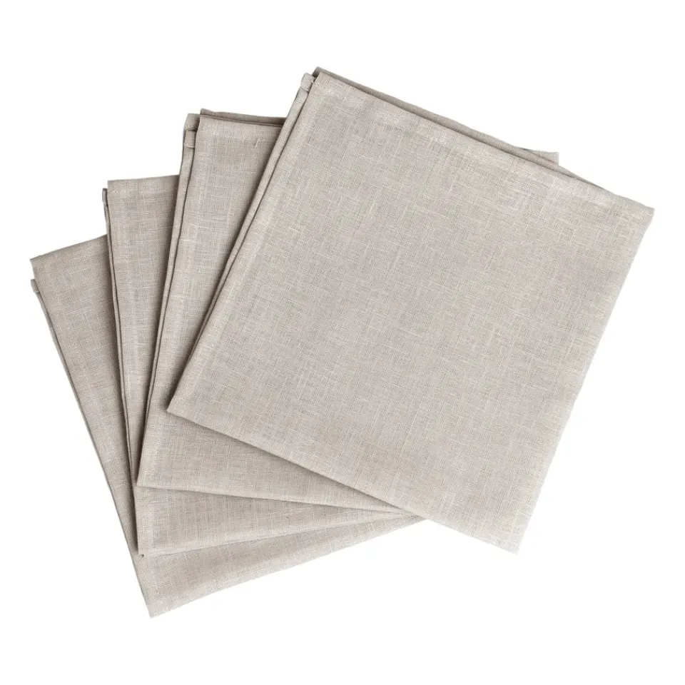 Scandi Living Clean serviettes 45 x 45 cm 4-pack, Greige BeigeGrey Best