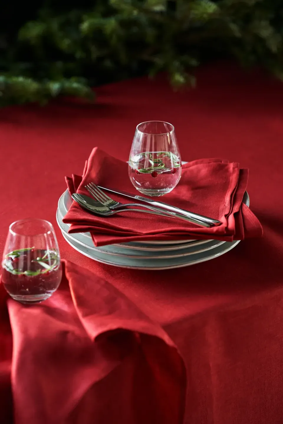 Scandi Living Clean tablecloth 145 x 250 cm, Red New