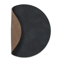 LIND DNA Cloud coaster reversible  circle 1 pcs, Black-brown BrownBlack Clearance