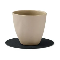 LIND DNA Cloud coaster reversible  circle 1 pcs, Black-brown BrownBlack Clearance