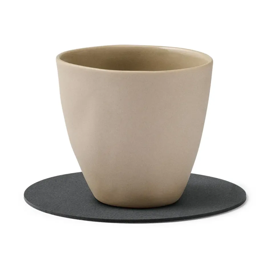 LIND DNA Cloud coaster reversible circle 1 pcs, anthracite-light Grey