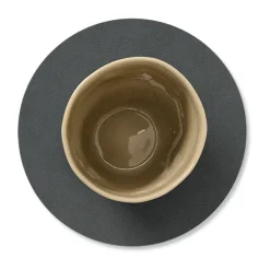 LIND DNA Cloud coaster reversible circle 1 pcs, anthracite-light Grey