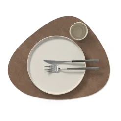 LIND DNA Cloud placemat reversible curve L 1 pcs, Black-brown BlackBrown Best