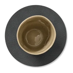 LIND DNA Cloud-Nupo coaster reversible circle 1 pcs, anthracite-pastel green GreyGreen Online