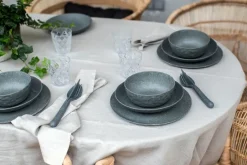 Koziol Club deep plate Ø22 cm 4-pack biocircular thermoplastic, Nature ash Grey Outlet