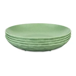 Koziol Club deep plate Ø22 cm 4-pack biocircular thermoplastic, Nature leaf Green Clearance