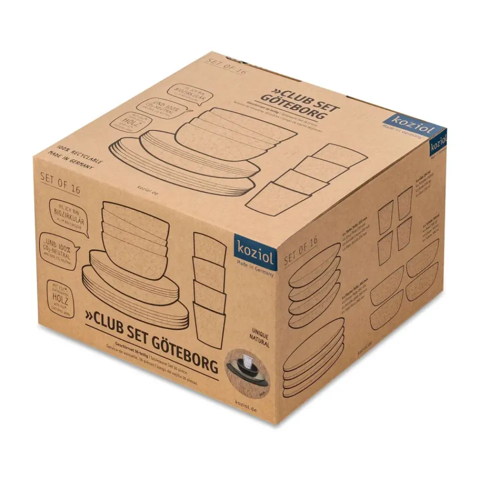 Koziol Club Göteborg set 16 pieces biocirular thermoplastic, Multi Best