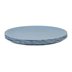 Koziol Club plate Ø26 cm 4-pack biocircular thermoplastic, Nature flower Blue Clearance