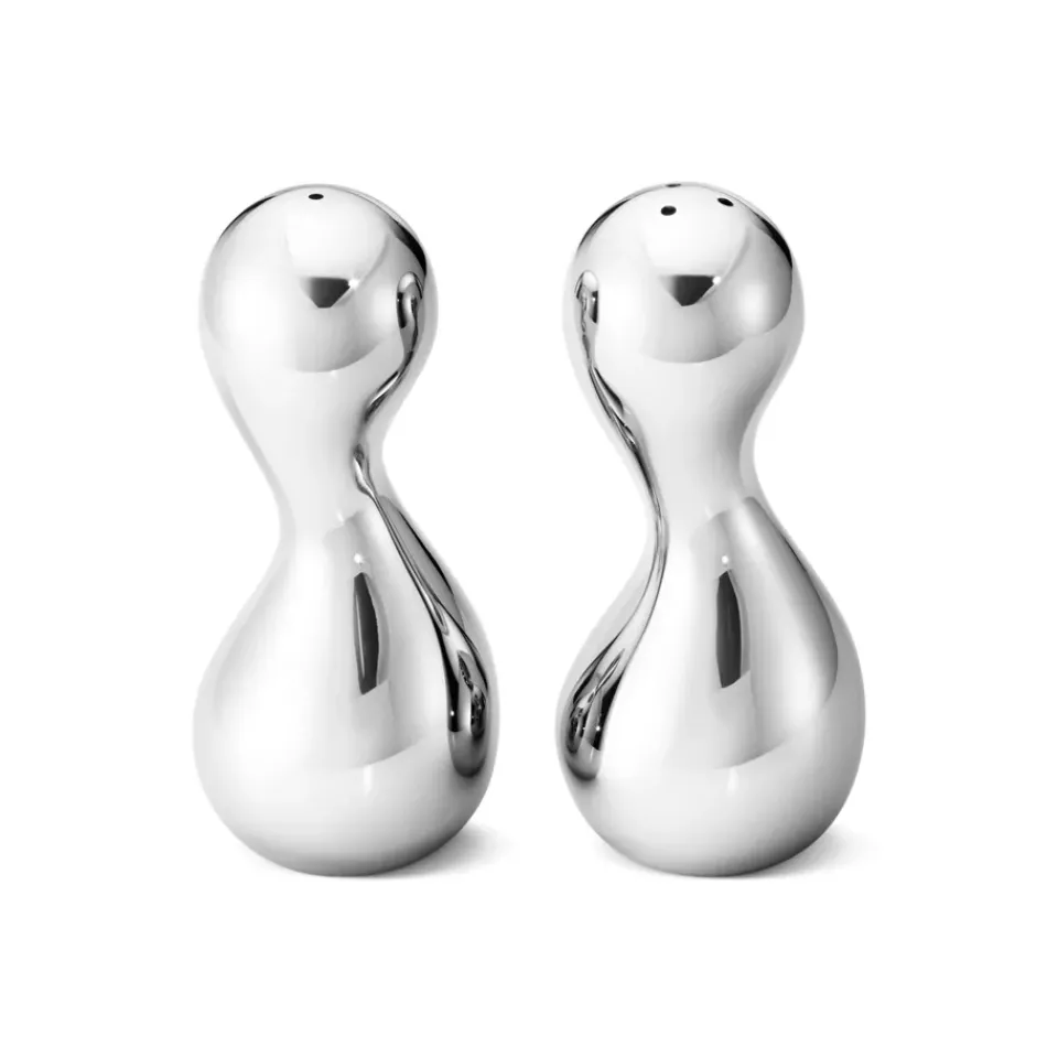 Georg Jensen Cobra salt- and peppar cellar, stainless steel Silver-coloured Discount