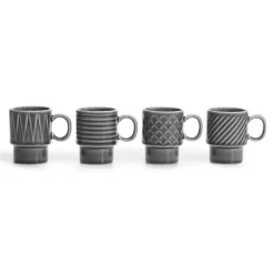 Sagaform Coffee & More espresso cup 4-pack, Grey Outlet
