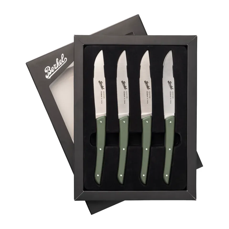 Berkel Color steak knife 4-pack 11 cm, Olive Green Outlet