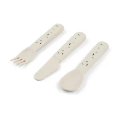 Done by deer Confetti Foodie Cutlery Set 3 Pieces, Sand Beige Best
