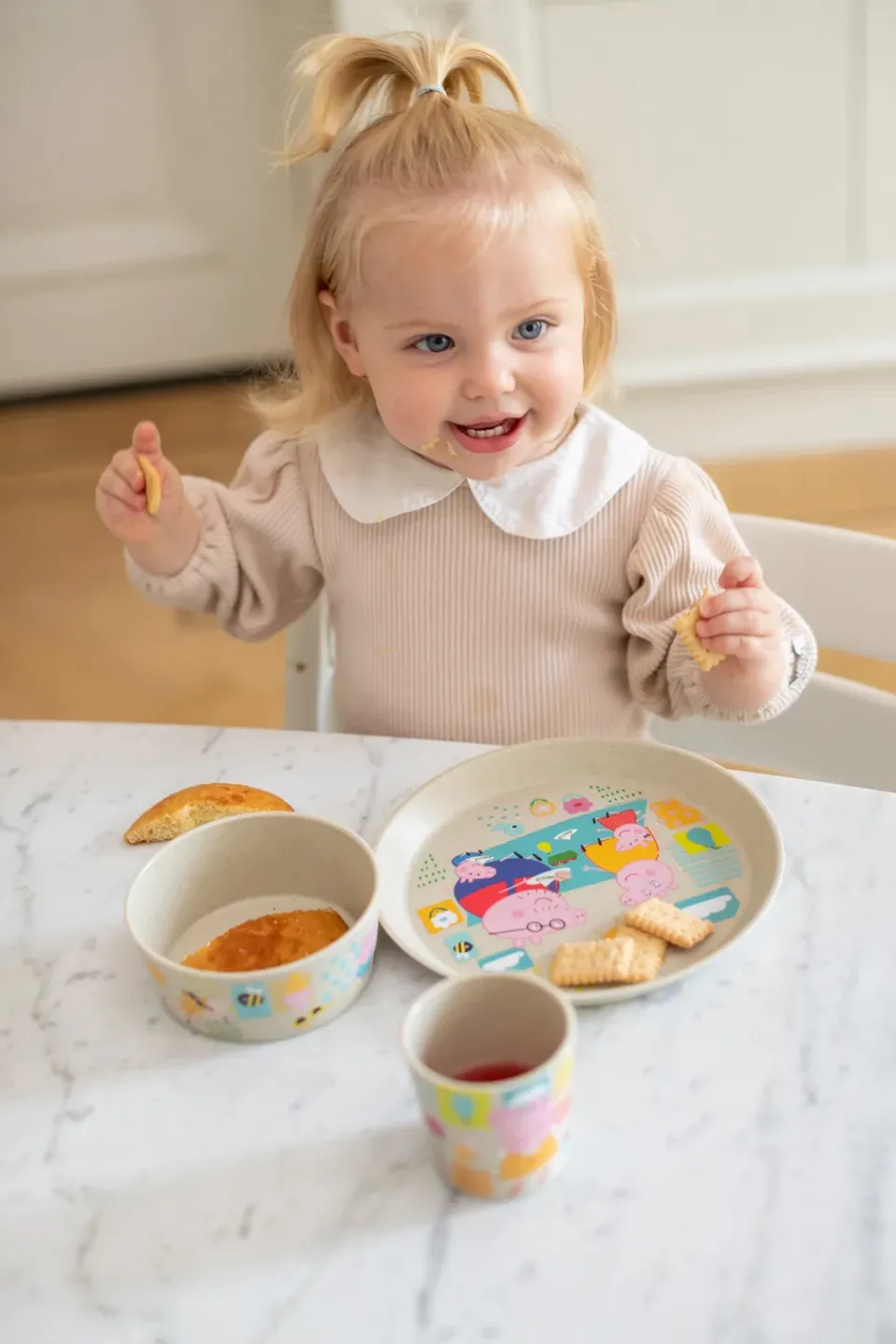 Koziol Connect children's dinnerware 3 pieces, Greta Pig Beige Discount