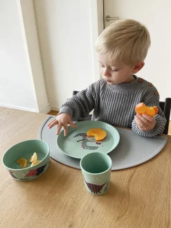 Koziol Connect children's dinnerware 3 pieces, Dinosaur Green Sale