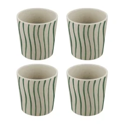 Koziol Connect cup S 19 cl 4-pack, Monstera stripes Multi Online