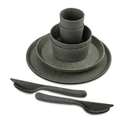 Koziol Connect Helsinki service set 10 pieces, Natural ash Grey Hot