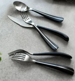 Robert Welch Contour fork, black Silver-coloured New