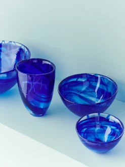 Kosta Boda Contrast bowl 160 mm, - Blue Hot