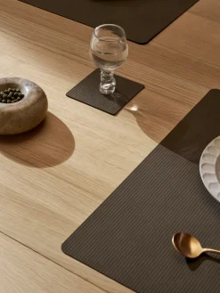 LIND DNA Corduroy coaster square, Caviar Grey Sale