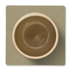 LIND DNA Corduroy coaster square, Herbal Dust Green New