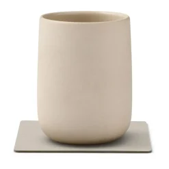 LIND DNA Corduroy coaster square, Oyster White Grey New