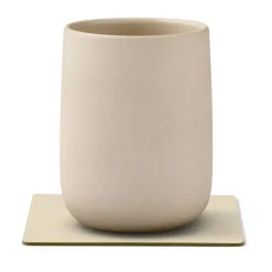 LIND DNA Corduroy coaster square, Vanilla White Clearance