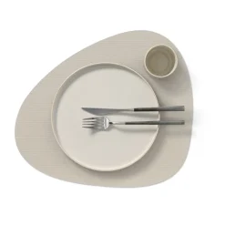 LIND DNA Corduroy placemat curve L, Oyster White Grey Online