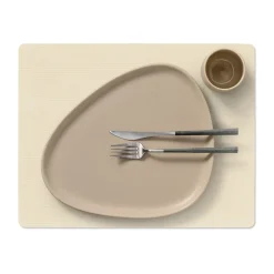 LIND DNA Corduroy placemat square L, Vanilla White Clearance
