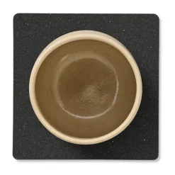 LIND DNA Core coaster square, Flecked anthracite Black New