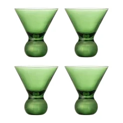 Bloomingville Corliss cocktail glass 4-pack, Green Sale