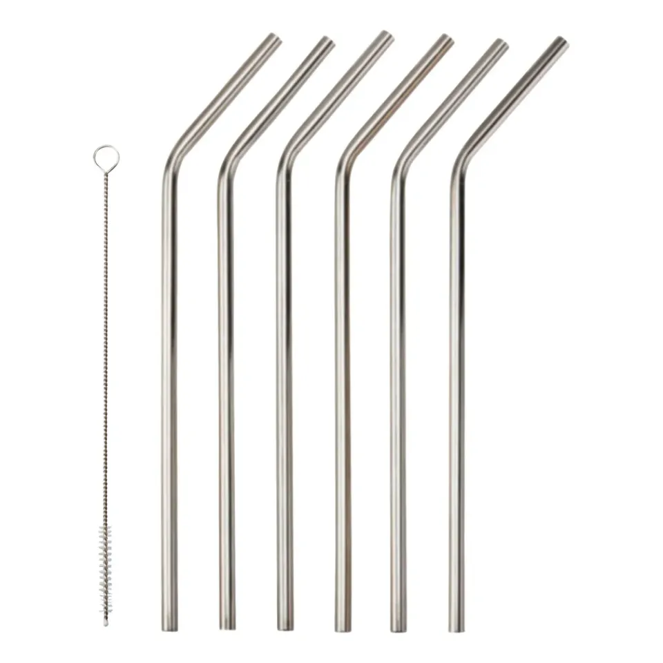 Dorre Corrigan straw 23 cm 6-pack, Stainless steel Silver-coloured Online