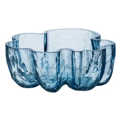 Kosta Boda Crackle bowl 10,5 cm, Circular glass (Blue) White Online