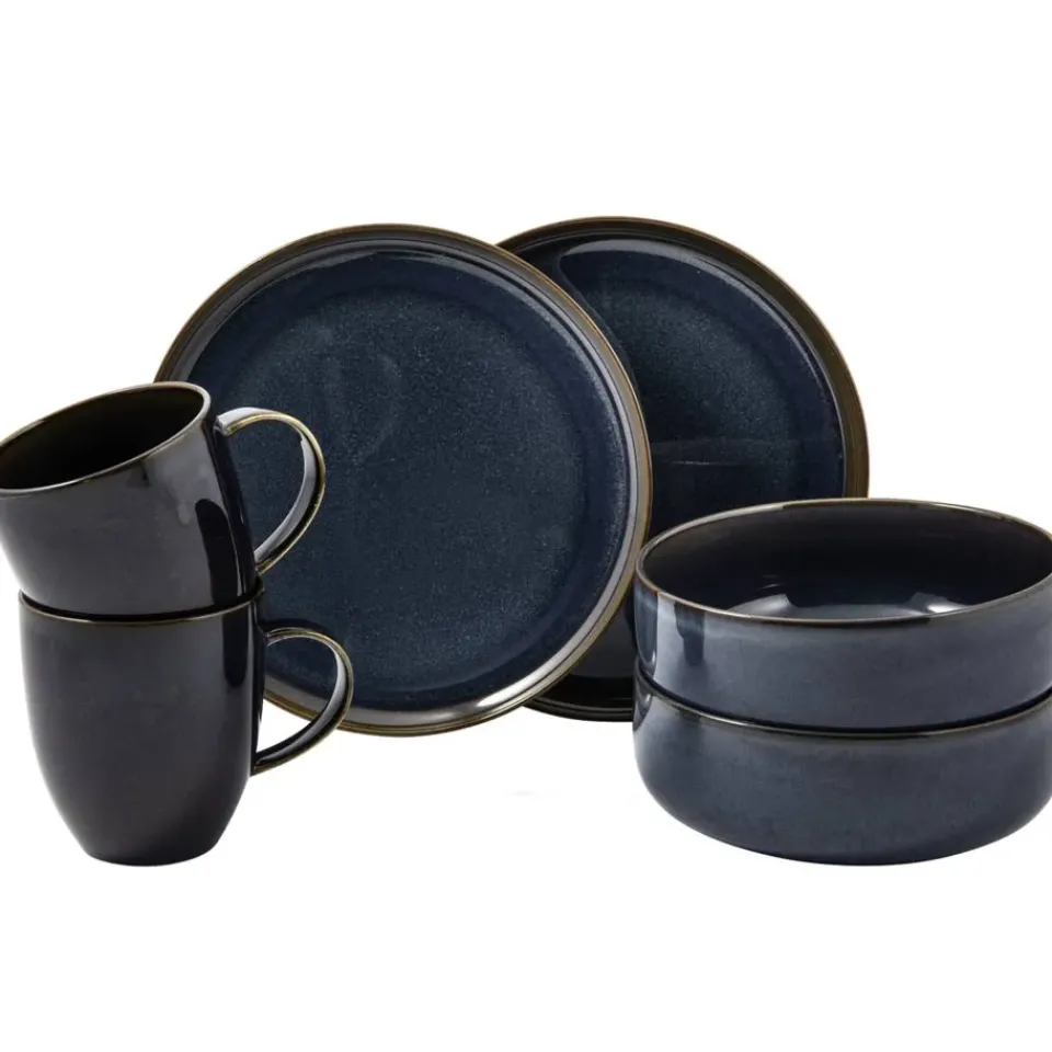 Villeroy & Boch Crafted Denim breakfast set 6 pieces, Blue New